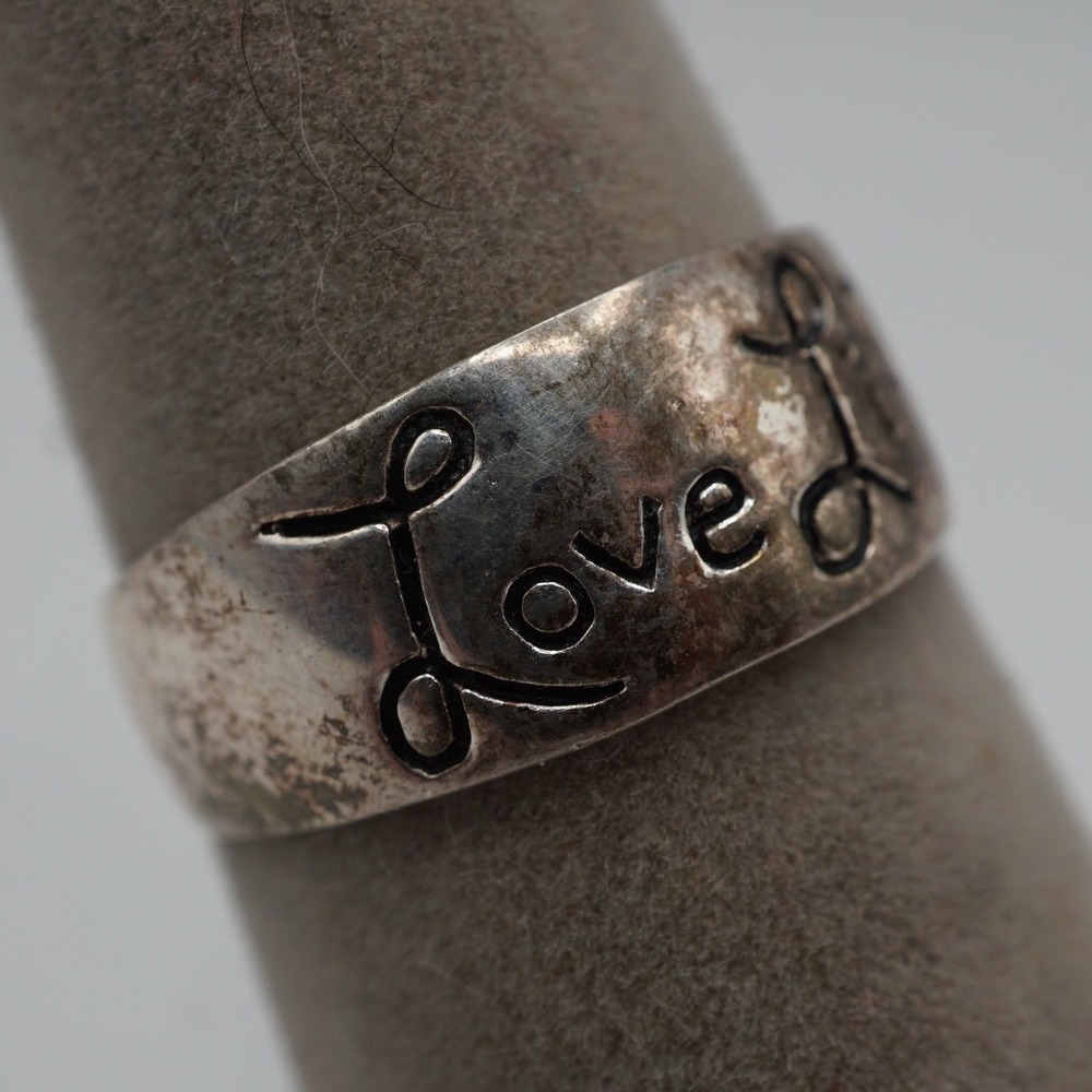 Sterling Silver Love Life Be Brave Engraved Band Ring Size 6.5 925 Inspirational - Picture 2 of 6